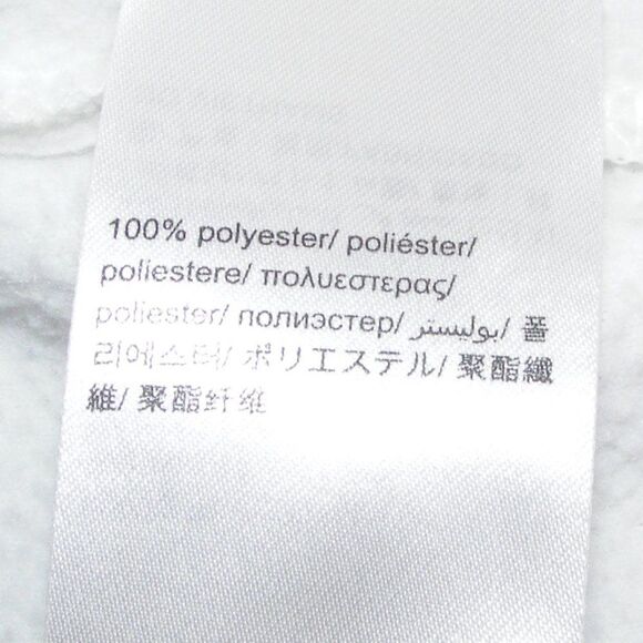 CALVIN KLEIN Fleece Jacket, S, White/Grey Color block, Pockets - Picture 14 of 15